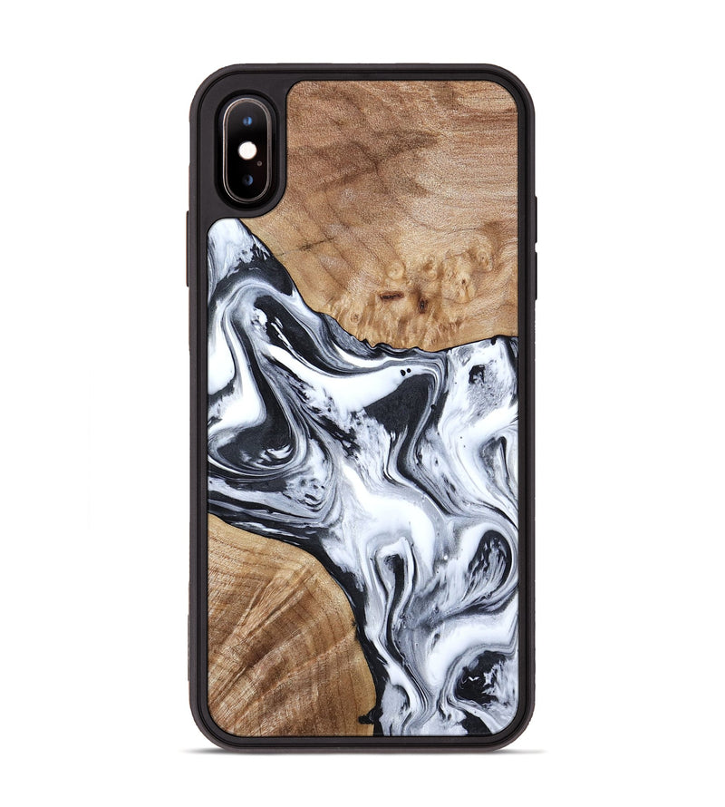 iPhone Xs Max Wood Phone Case - Janet (Black & White, 797112)
