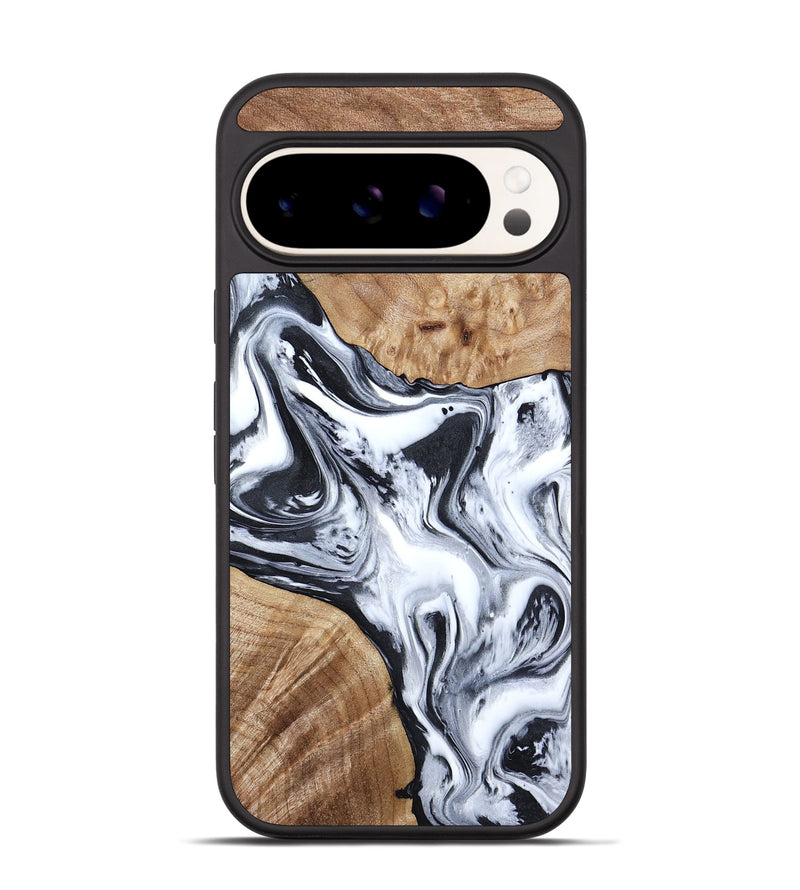 Pixel 9 Pro Wood Phone Case - Janet (Black & White, 797112)