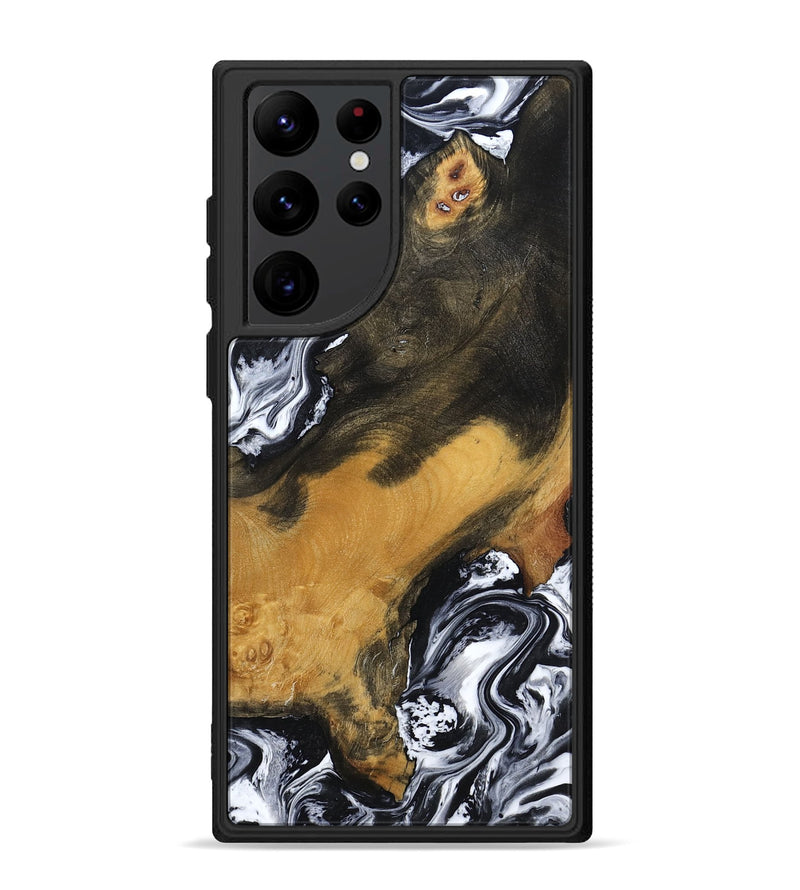 Galaxy S22 Ultra Wood Phone Case - John (Black & White, 797113)