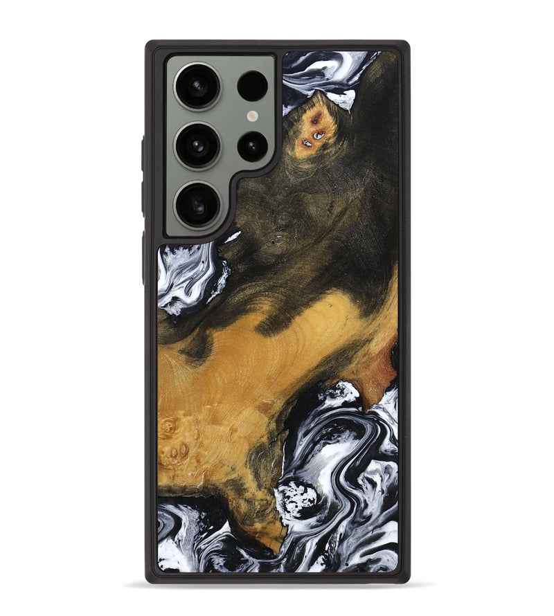 Galaxy S23 Ultra Wood Phone Case - John (Black & White, 797113)