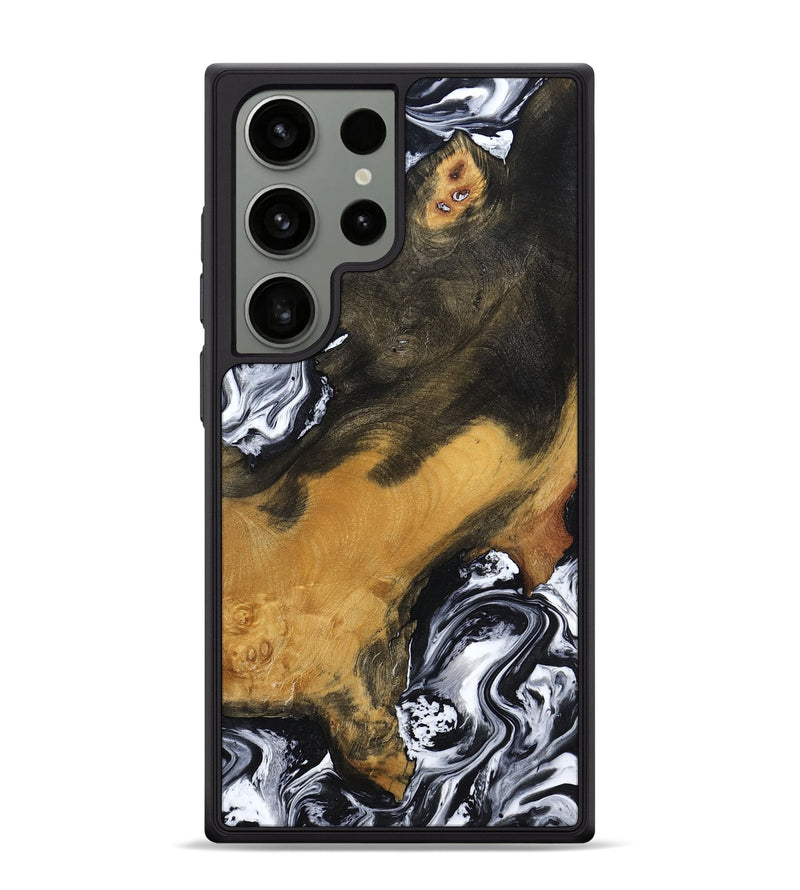 Galaxy S24 Ultra Wood Phone Case - John (Black & White, 797113)