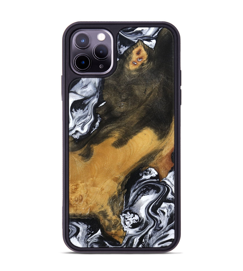 iPhone 11 Pro Max Wood Phone Case - John (Black & White, 797113)