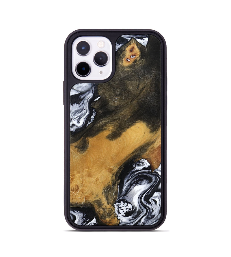 iPhone 11 Pro Wood Phone Case - John (Black & White, 797113)