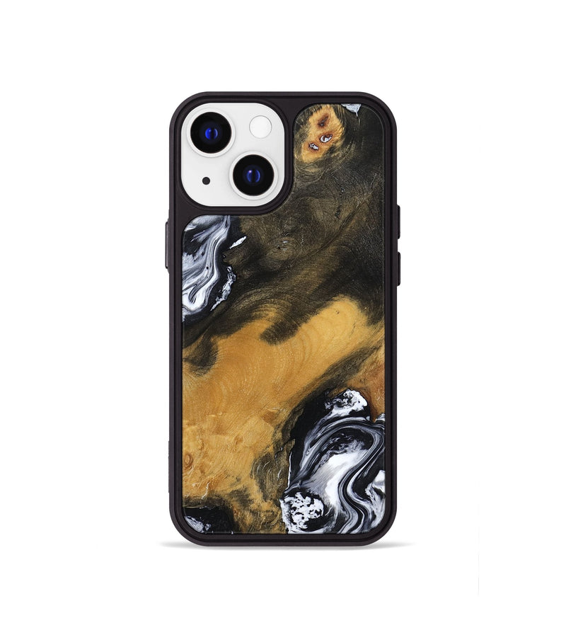 iPhone 13 mini Wood Phone Case - John (Black & White, 797113)