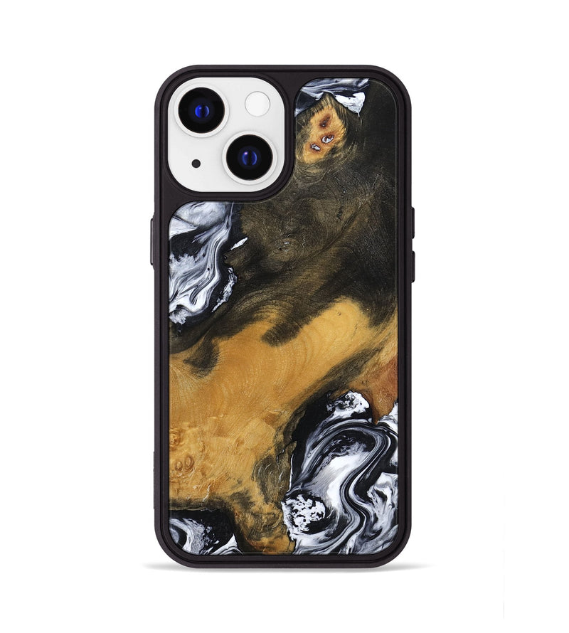 iPhone 13 Wood Phone Case - John (Black & White, 797113)