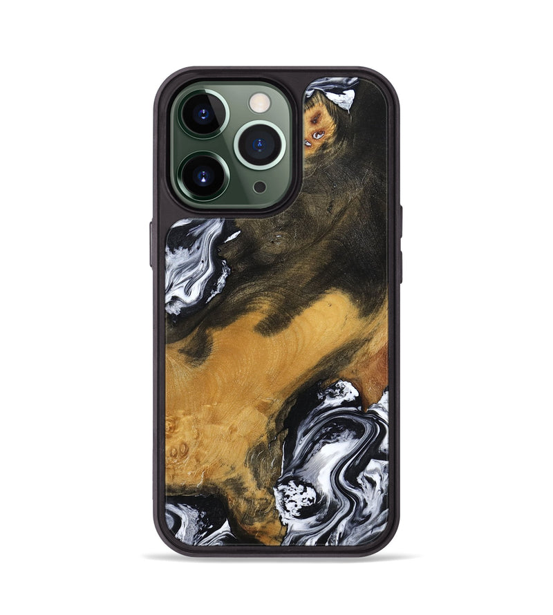 iPhone 13 Pro Wood Phone Case - John (Black & White, 797113)