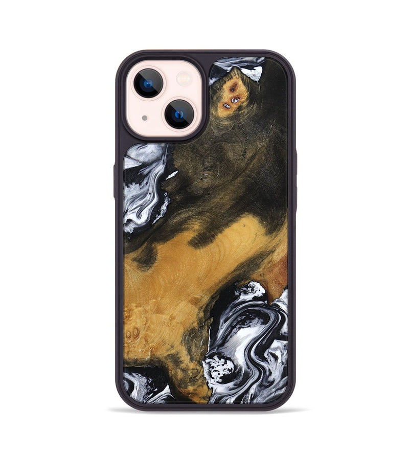 iPhone 14 Wood Phone Case - John (Black & White, 797113)