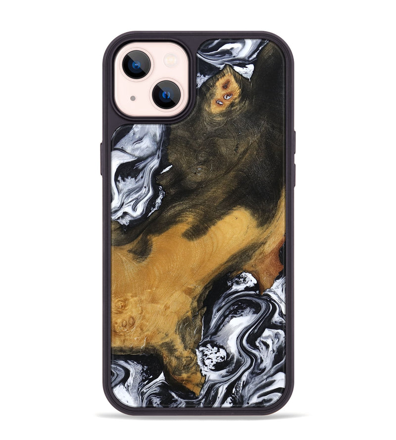 iPhone 14 Plus Wood Phone Case - John (Black & White, 797113)