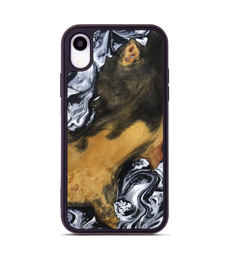 iPhone Xr Wood Phone Case - John (Black & White, 797113)