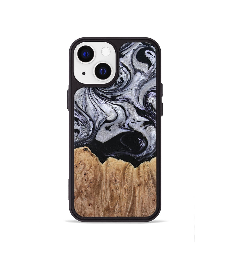 iPhone 13 mini Wood Phone Case - Ford (Black & White, 797114)