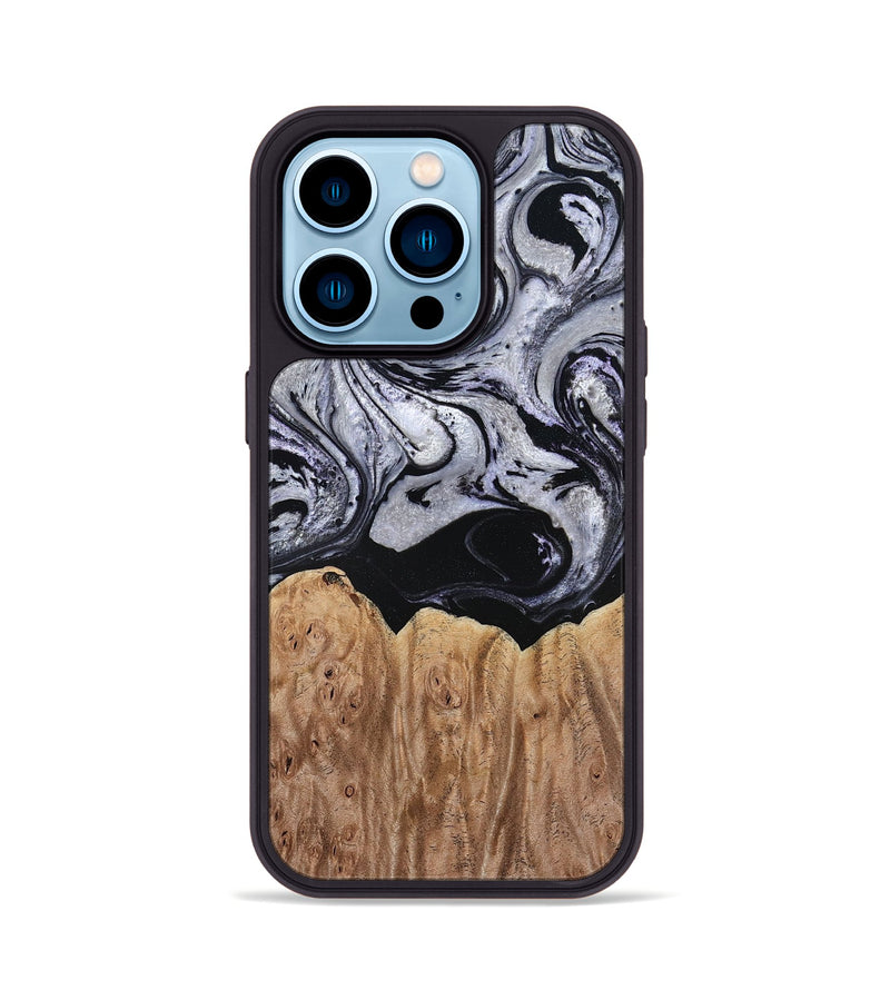 iPhone 14 Pro Wood Phone Case - Ford (Black & White, 797114)