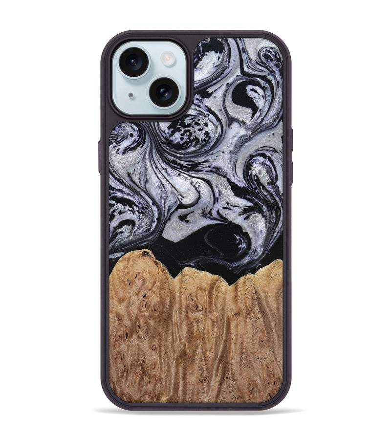 iPhone 15 Plus Wood Phone Case - Ford (Black & White, 797114)