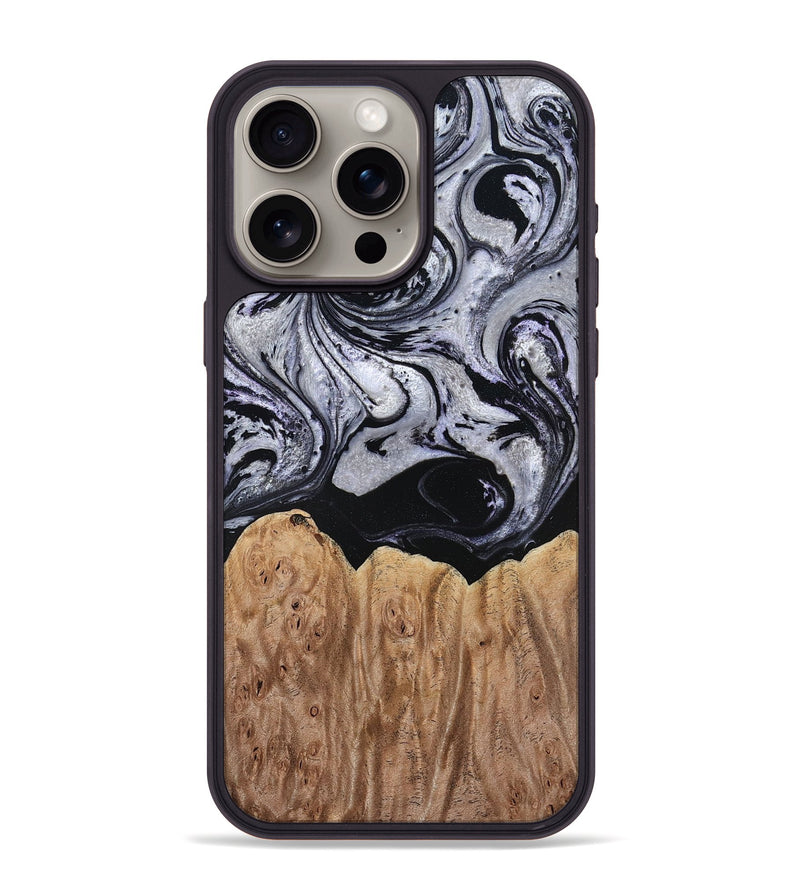 iPhone 15 Pro Max Wood Phone Case - Ford (Black & White, 797114)