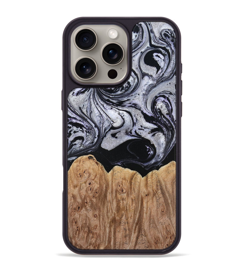 iPhone 16 Pro Max Wood Phone Case - Ford (Black & White, 797114)