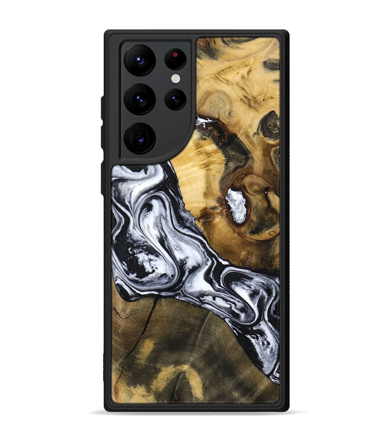 Galaxy S22 Ultra Wood Phone Case - Ardis (Black & White, 797134)