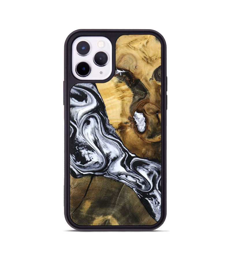 iPhone 11 Pro Wood Phone Case - Ardis (Black & White, 797134)
