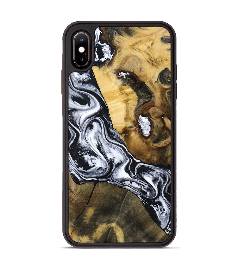 iPhone Xs Max Wood Phone Case - Ardis (Black & White, 797134)