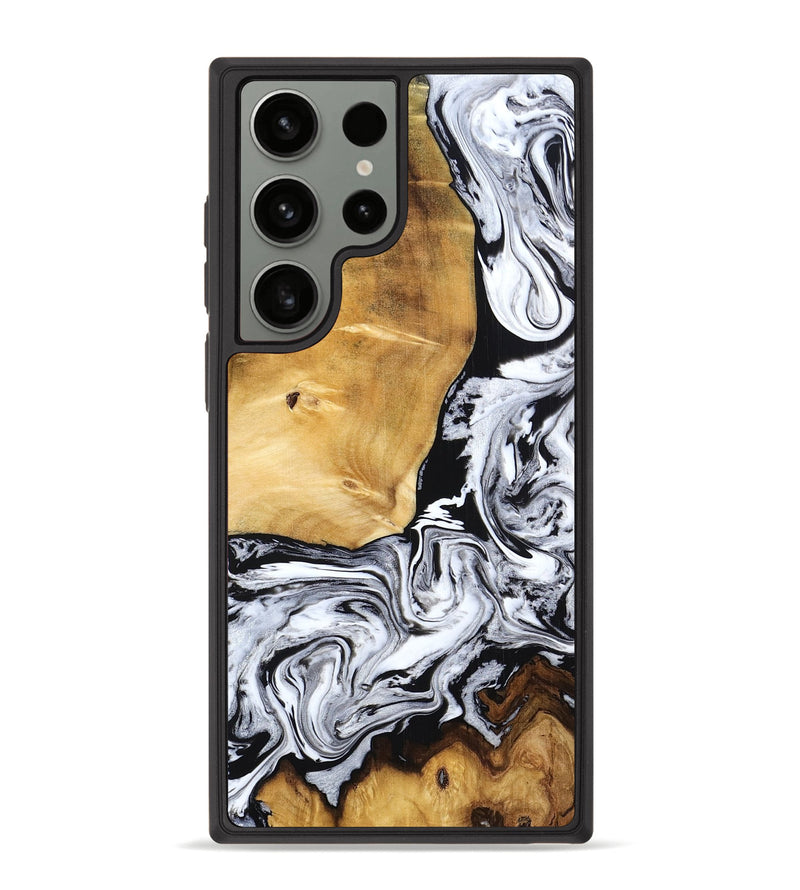 Galaxy S23 Ultra Wood Phone Case - Aylani (Black & White, 797138)