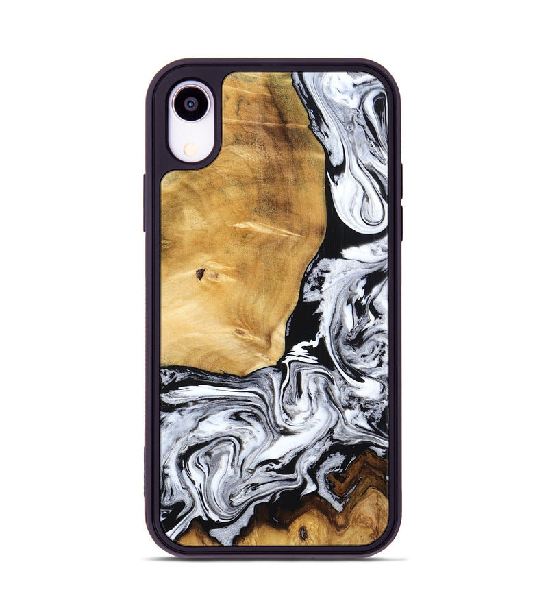 iPhone Xr Wood Phone Case - Aylani (Black & White, 797138)