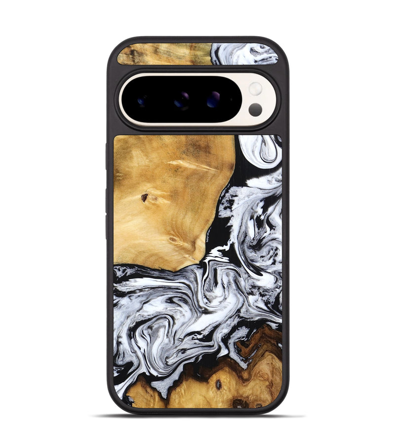 Pixel 9 Pro Wood Phone Case - Aylani (Black & White, 797138)