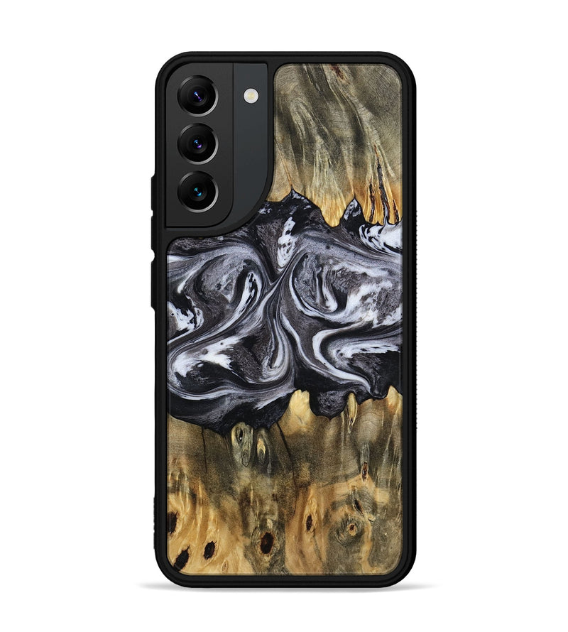 Galaxy S22 Plus Wood Phone Case - Addie (Black & White, 797140)