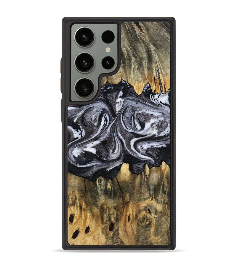 Galaxy S23 Ultra Wood Phone Case - Addie (Black & White, 797140)