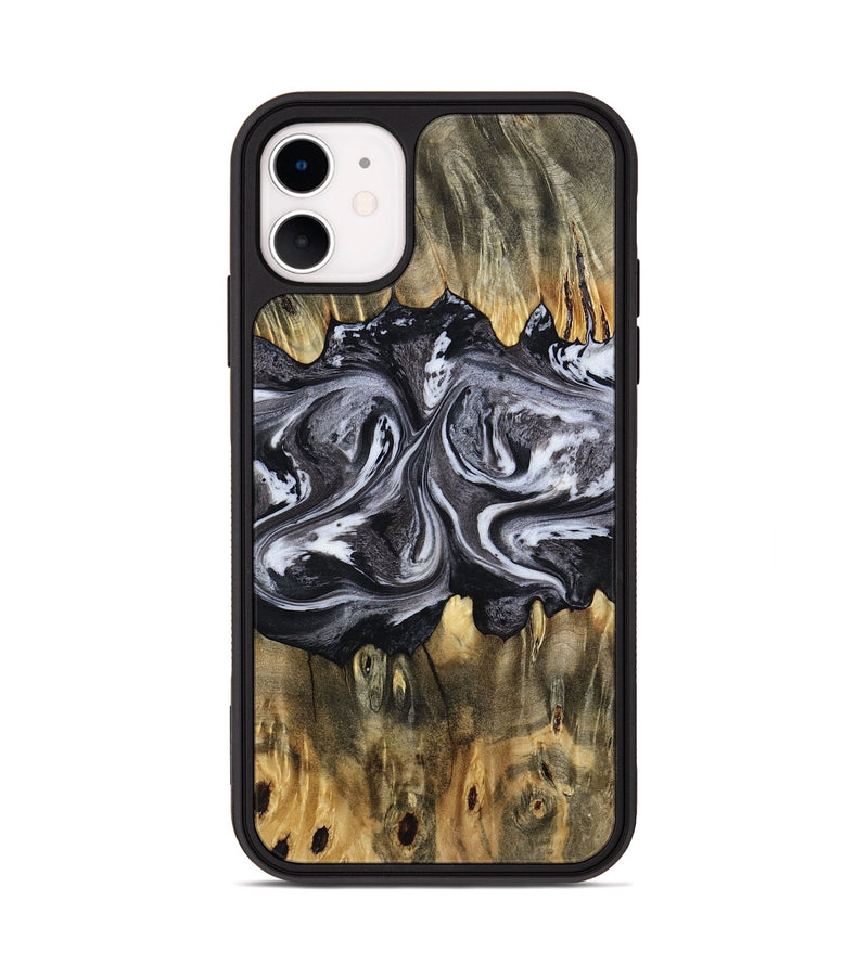 iPhone 11 Wood Phone Case - Addie (Black & White, 797140)