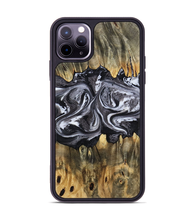 iPhone 11 Pro Max Wood Phone Case - Addie (Black & White, 797140)