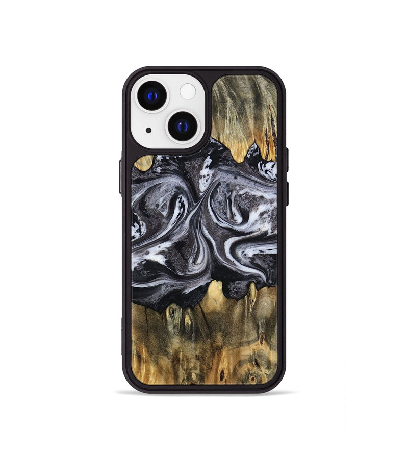 iPhone 13 mini Wood Phone Case - Addie (Black & White, 797140)