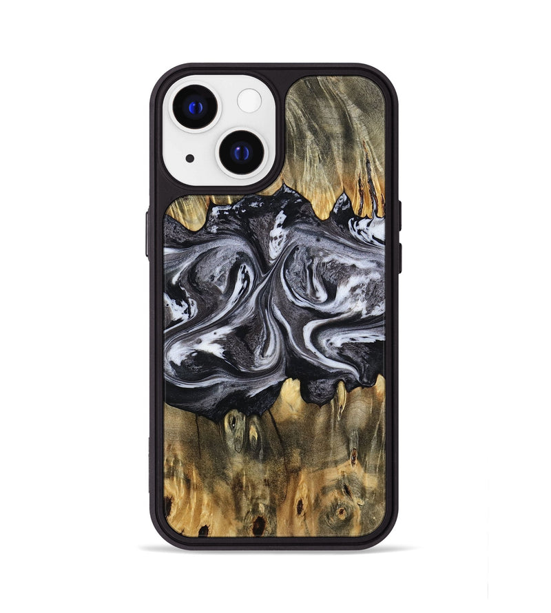 iPhone 13 Wood Phone Case - Addie (Black & White, 797140)