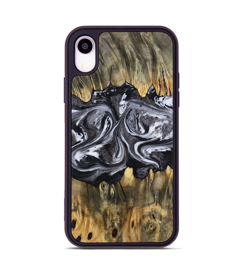 iPhone Xr Wood Phone Case - Addie (Black & White, 797140)