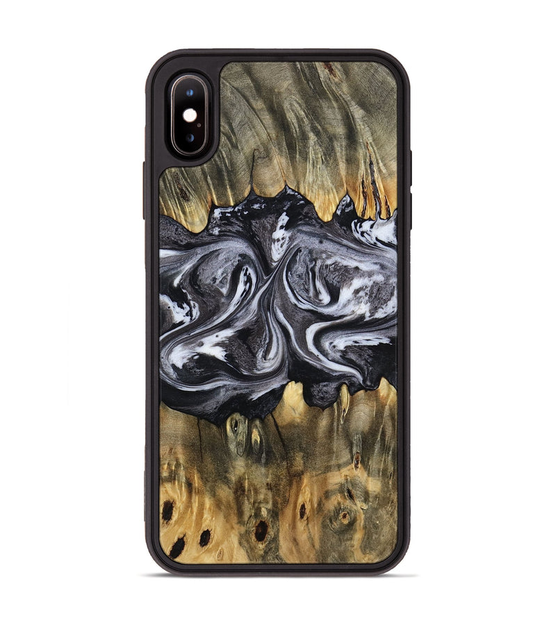 iPhone Xs Max Wood Phone Case - Addie (Black & White, 797140)