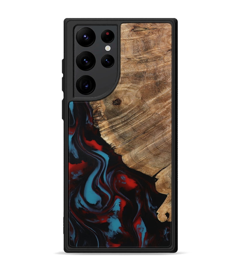 Galaxy S22 Ultra Wood Phone Case - Kassie (Red, 797141)