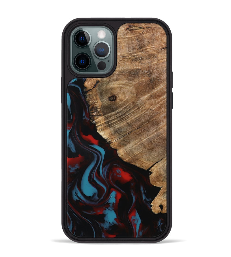 iPhone 12 Pro Max Wood Phone Case - Kassie (Red, 797141)