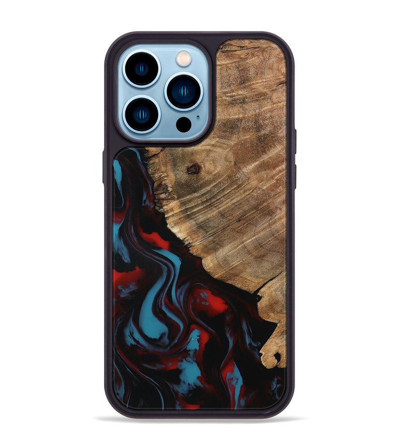 iPhone 14 Pro Max Wood Phone Case - Kassie (Red, 797141)
