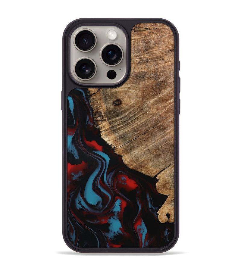 iPhone 15 Pro Max Wood Phone Case - Kassie (Red, 797141)