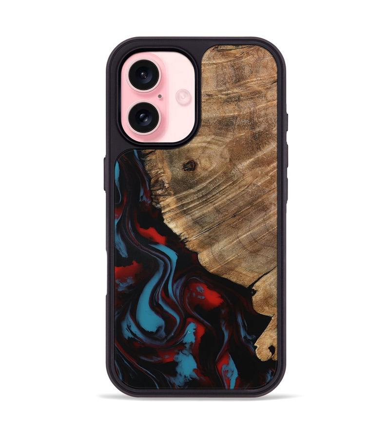 iPhone 16 Wood Phone Case - Kassie (Red, 797141)