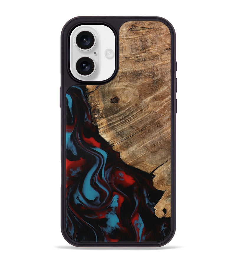 iPhone 16 Plus Wood Phone Case - Kassie (Red, 797141)