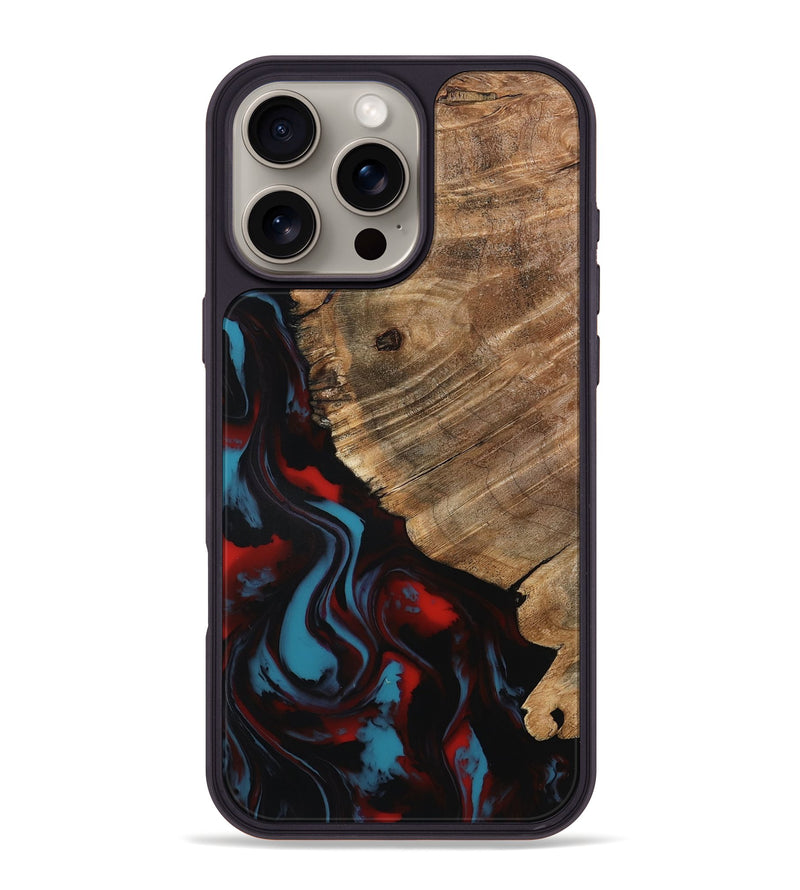 iPhone 16 Pro Max Wood Phone Case - Kassie (Red, 797141)
