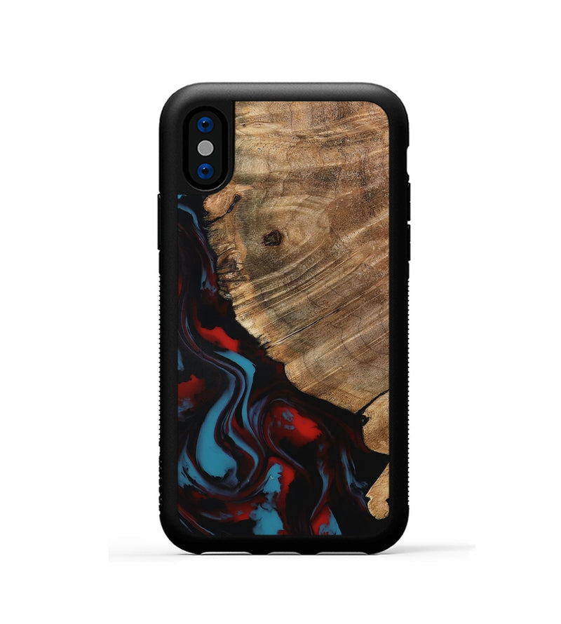 iPhone Xs Wood Phone Case - Kassie (Red, 797141)