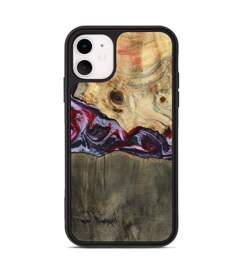 iPhone 11 Wood Phone Case - Jarrett (Red, 797142)
