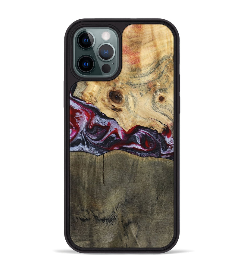 iPhone 12 Pro Max Wood Phone Case - Jarrett (Red, 797142)