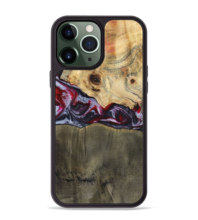 iPhone 13 Pro Max Wood Phone Case - Jarrett (Red, 797142)