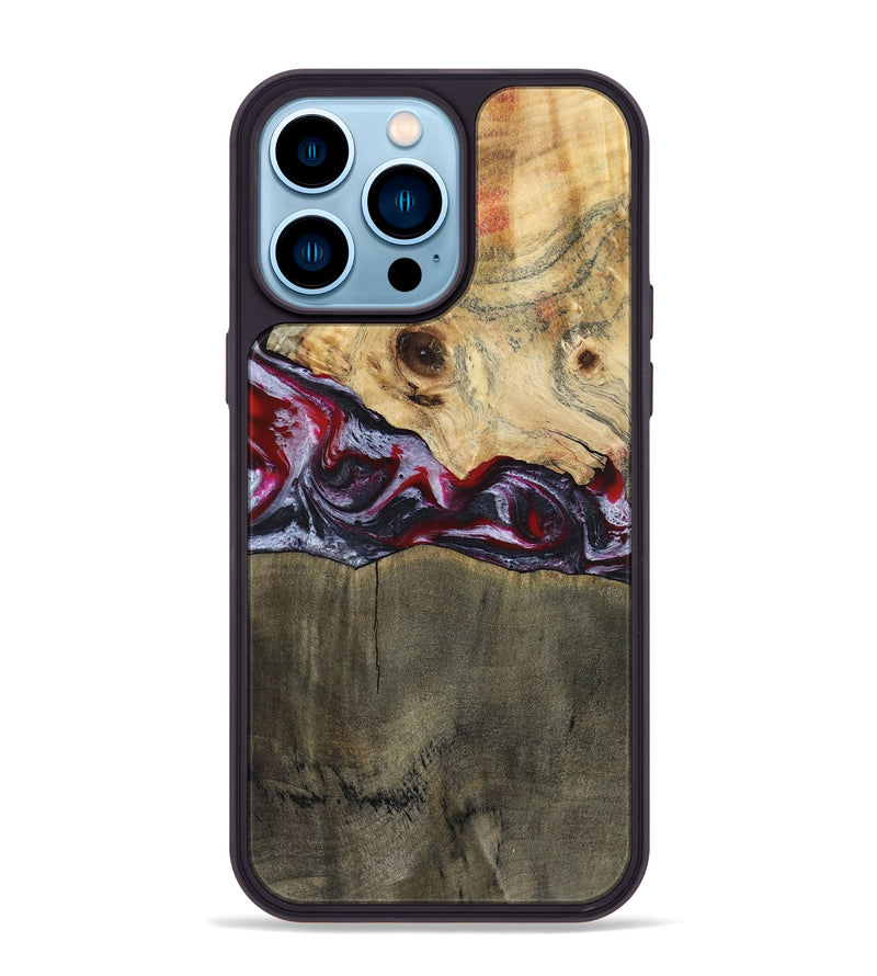 iPhone 14 Pro Max Wood Phone Case - Jarrett (Red, 797142)