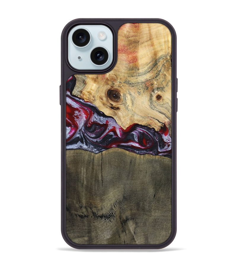 iPhone 15 Plus Wood Phone Case - Jarrett (Red, 797142)