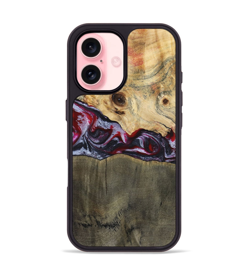 iPhone 16 Wood Phone Case - Jarrett (Red, 797142)