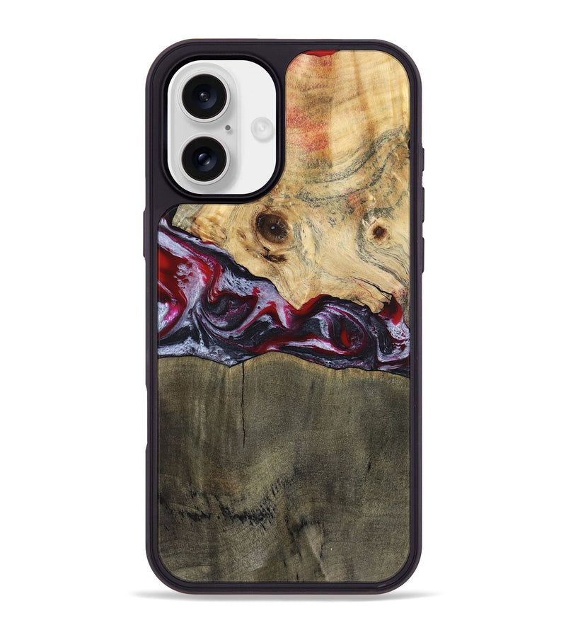iPhone 16 Plus Wood Phone Case - Jarrett (Red, 797142)