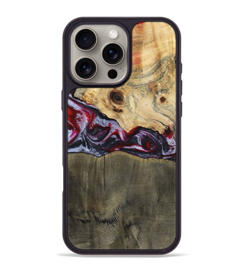 iPhone 16 Pro Max Wood Phone Case - Jarrett (Red, 797142)