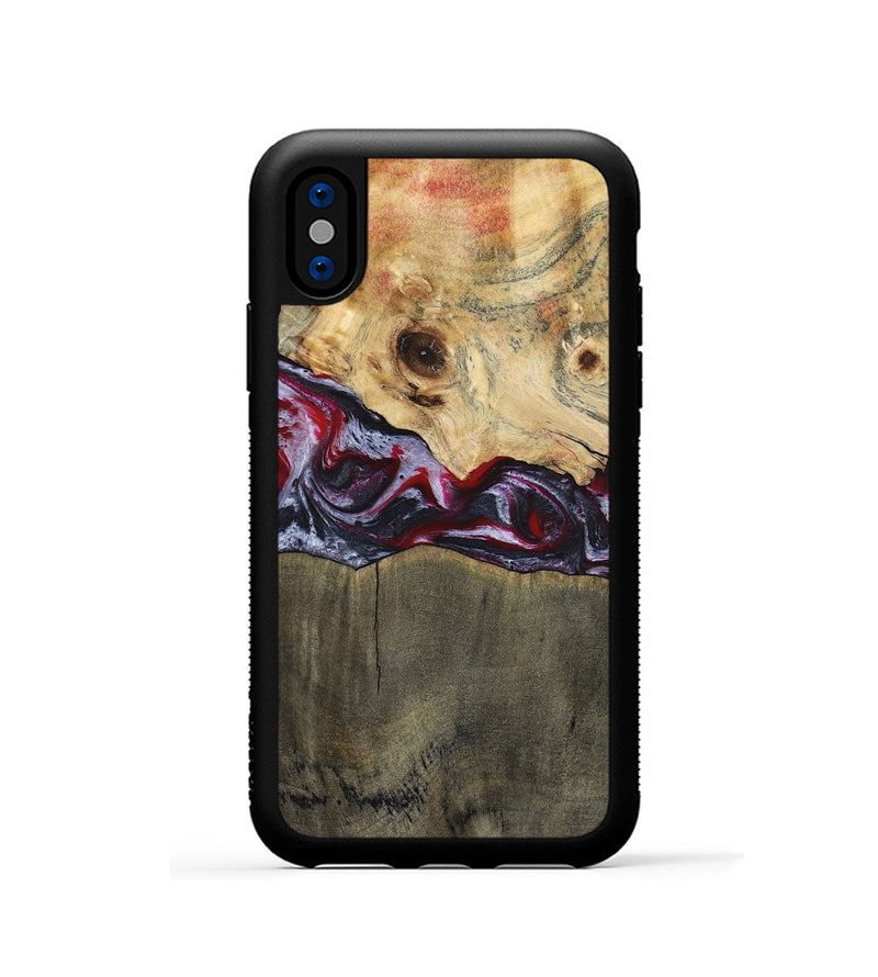 iPhone Xs Wood Phone Case - Jarrett (Red, 797142)