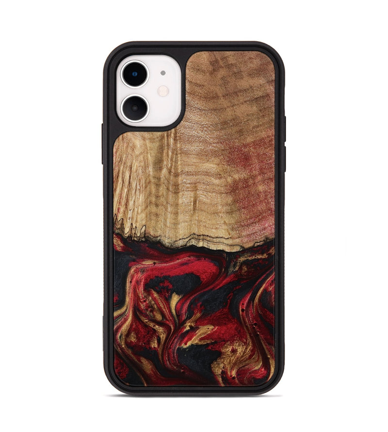 iPhone 11 Wood Phone Case - Sariyah (Red, 797152)